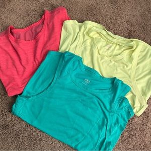 Bundle of 3 bright athletic tops-gently used condition